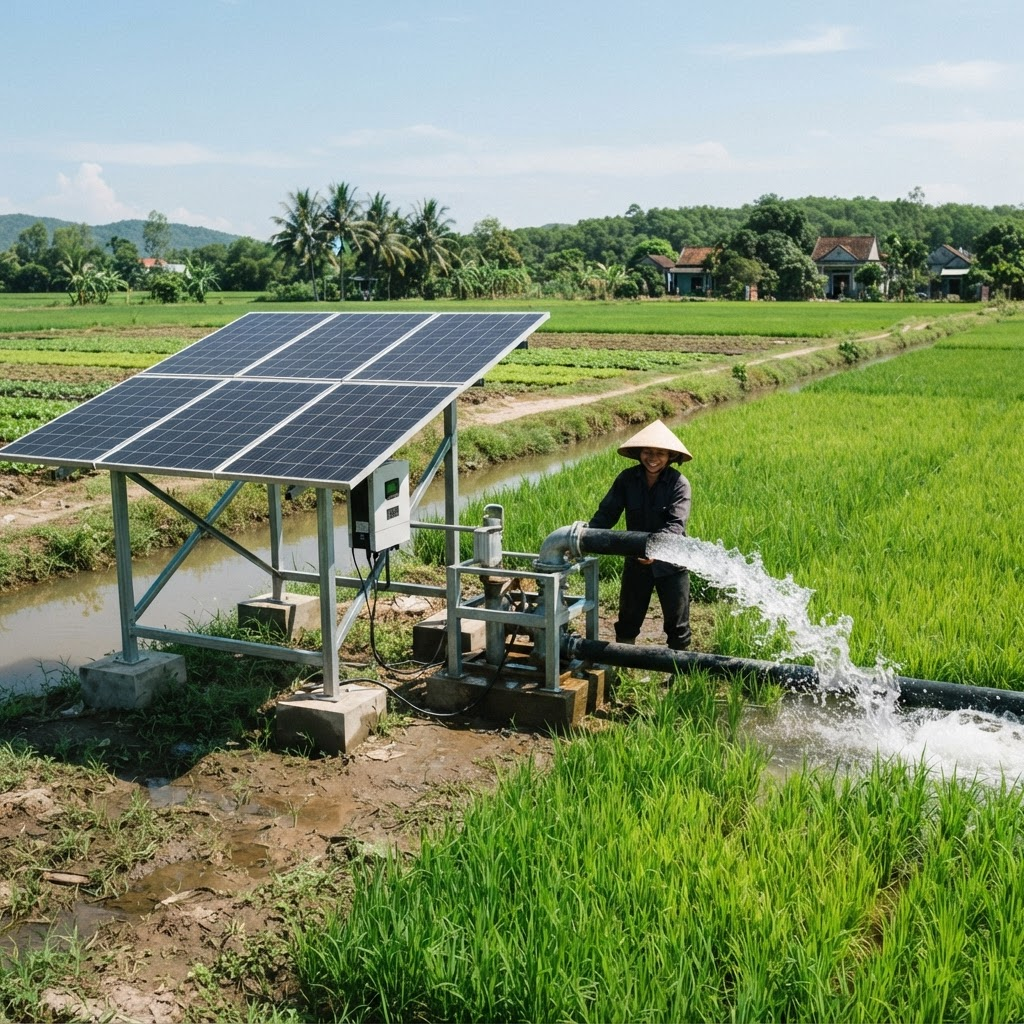 Điện mặt trời tưới tiêu