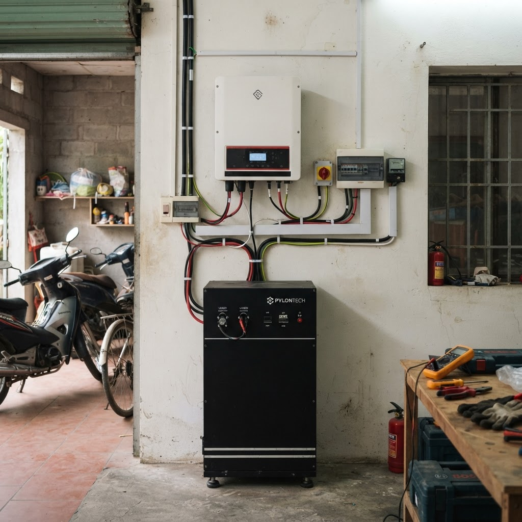 Hệ thống Solar Hybrid (lưu trữ)